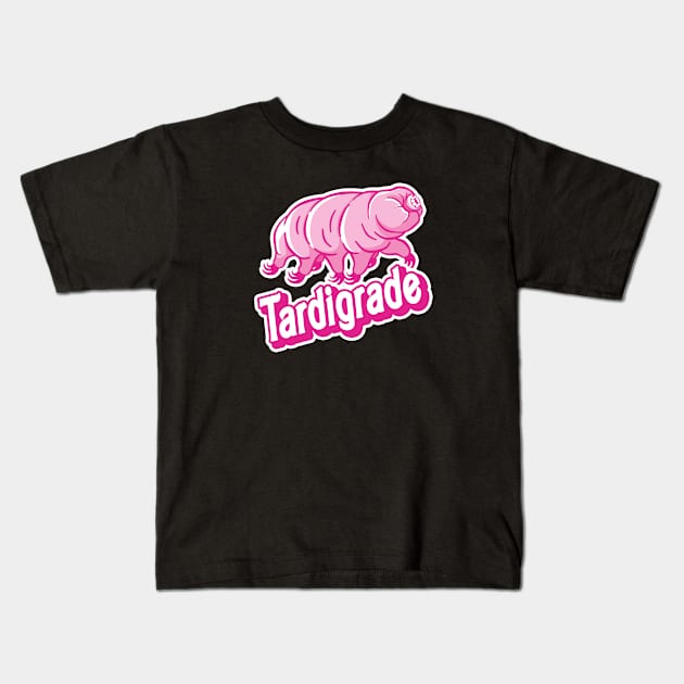Pink Tardigrade Kids T-Shirt by sirwatson